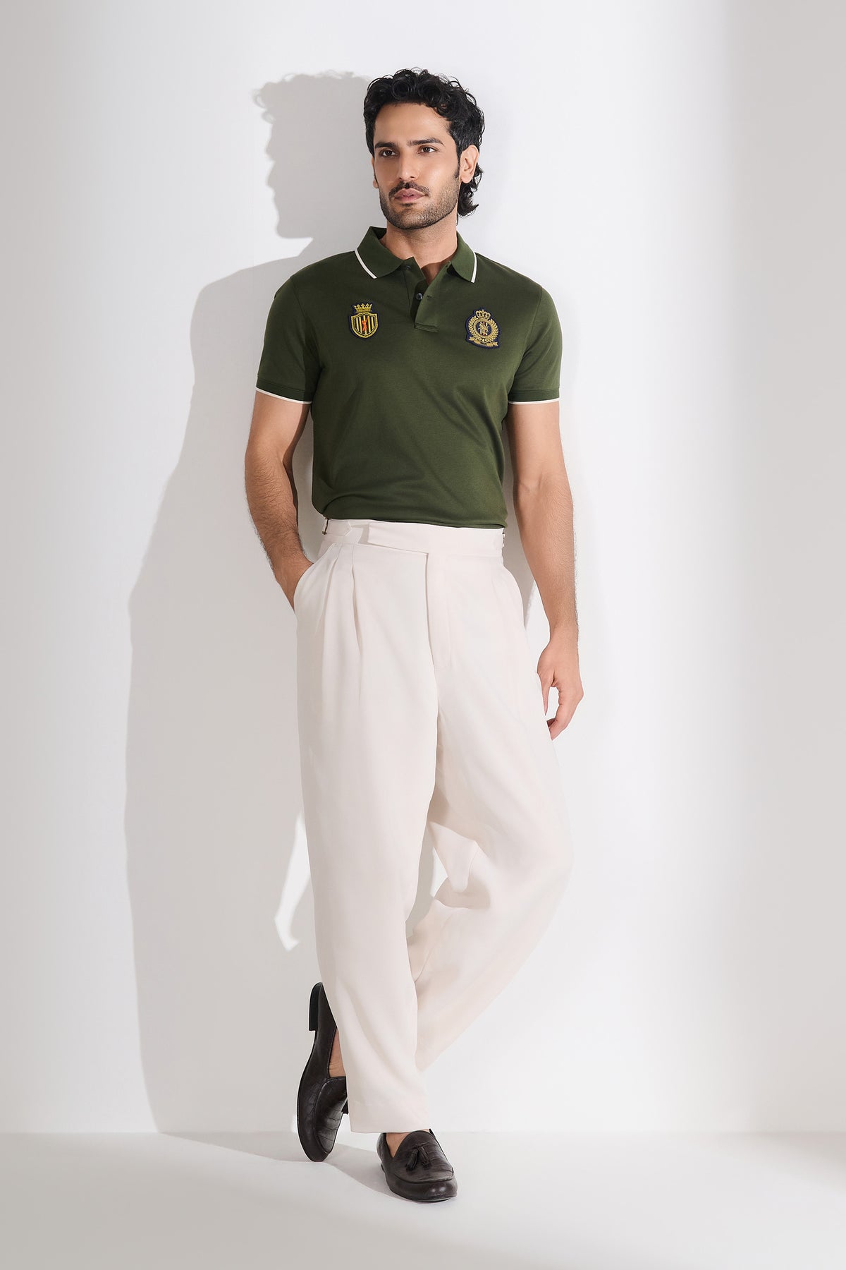 SNCC Olive Dual Crest Polo