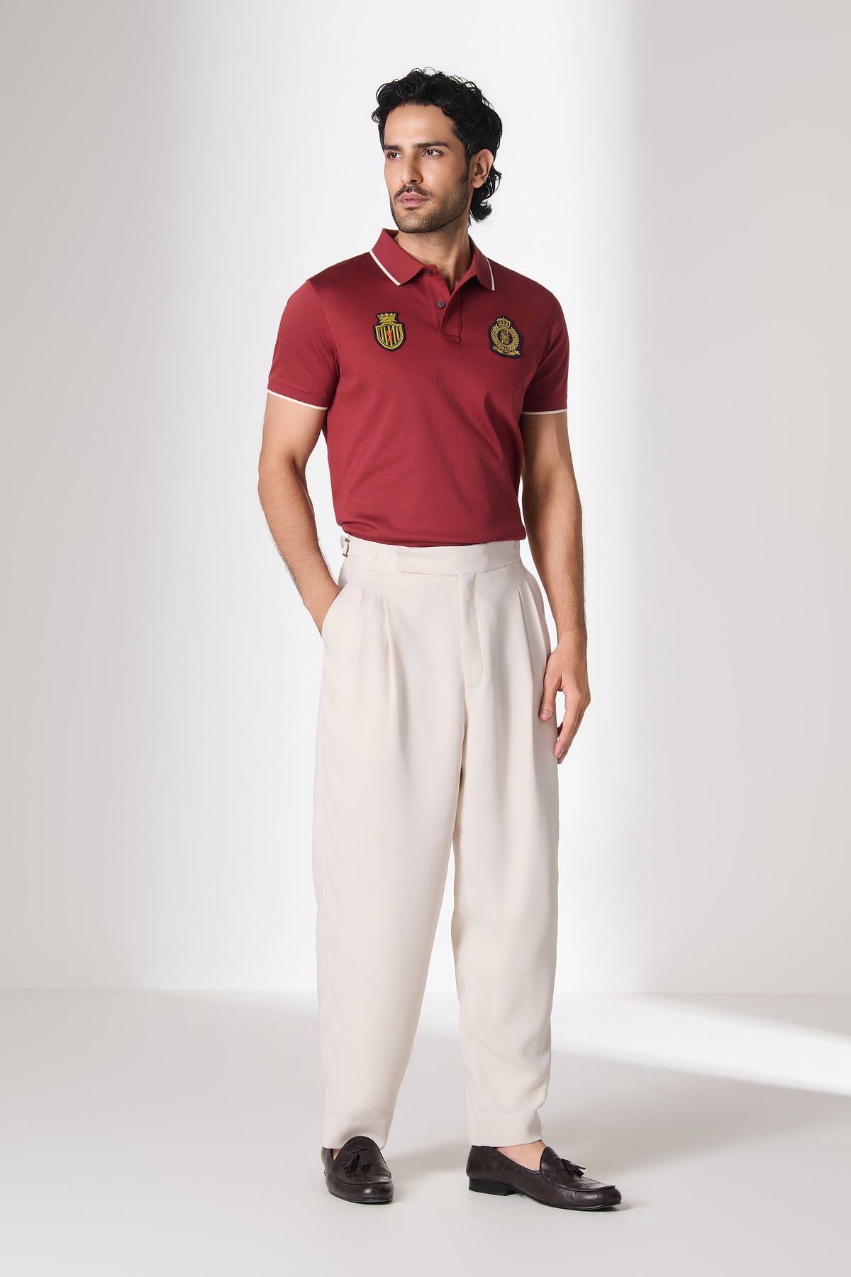 SNCC Burgundy Dual Crest Polo