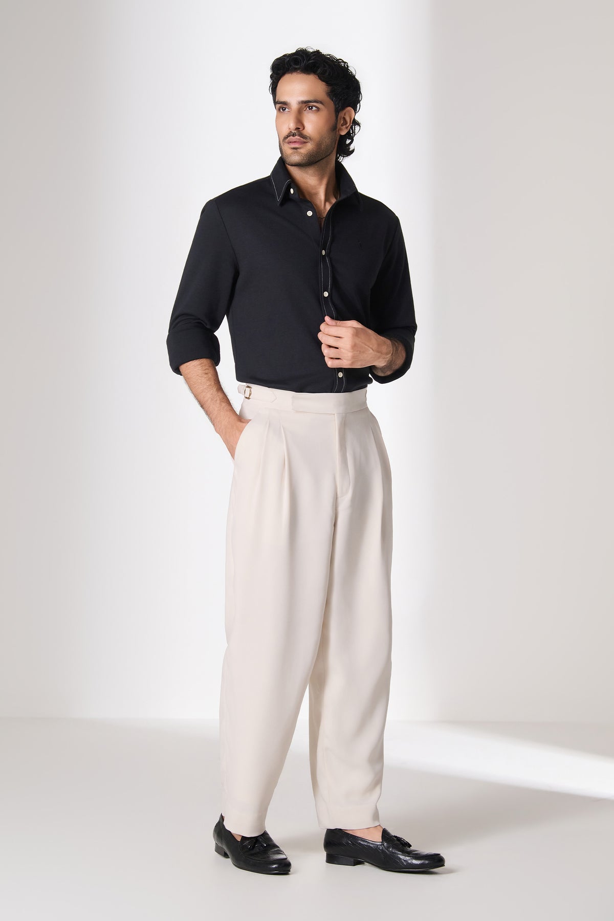 SNCC Black Contrast Stitch Shirt