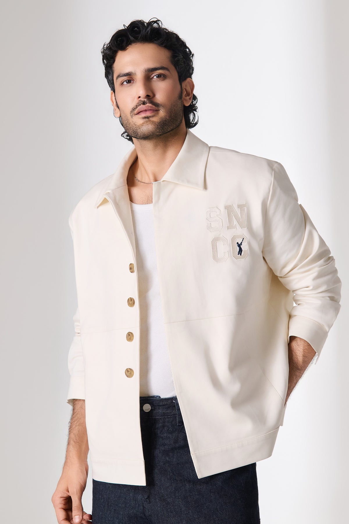 SNCC Off White Tonal Logo Jacket