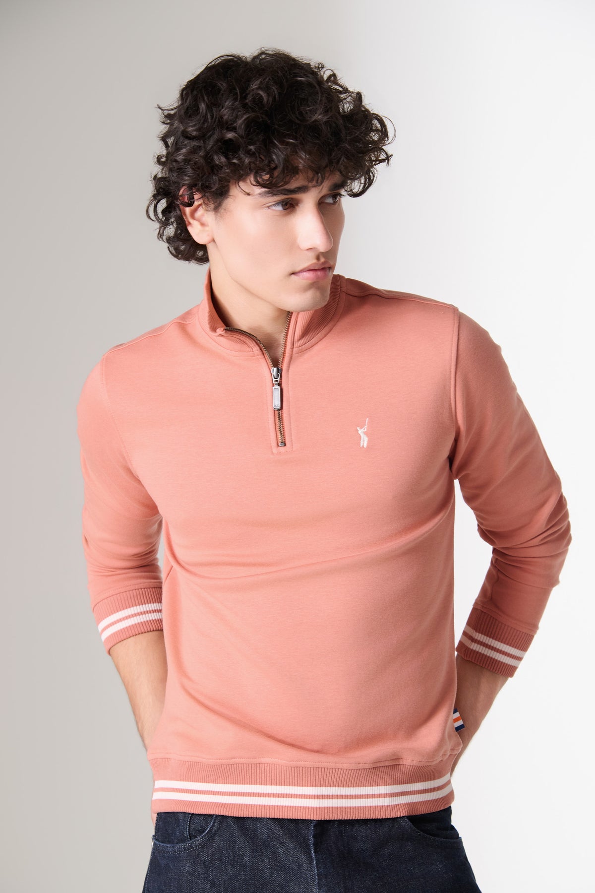 SNCC Clay Pink Quarter Zip Sweatshirt