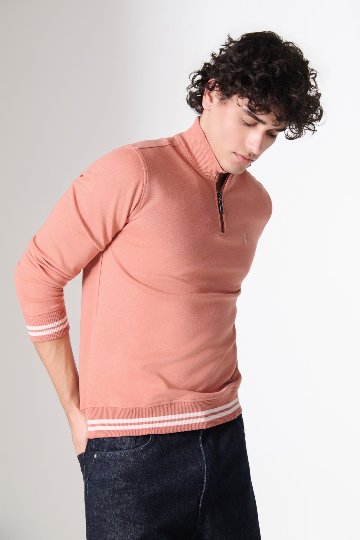 SNCC Clay Pink Quarter Zip Sweatshirt