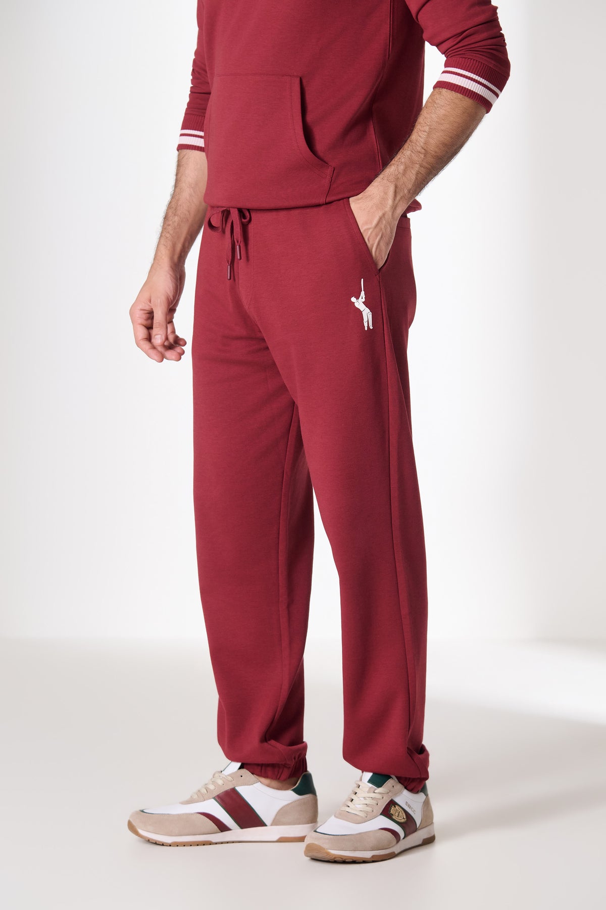 SNCC Burgundy Elasticated Trackpant