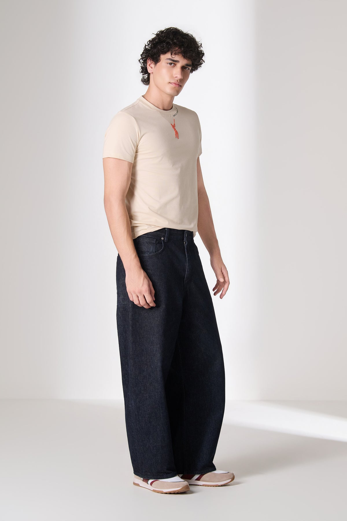 SNCC Beige Batsman Neckline T-Shirt