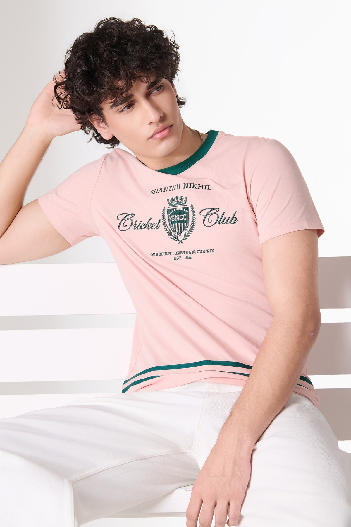 SNCC Pink Cricket Club Graphic T-Shirt