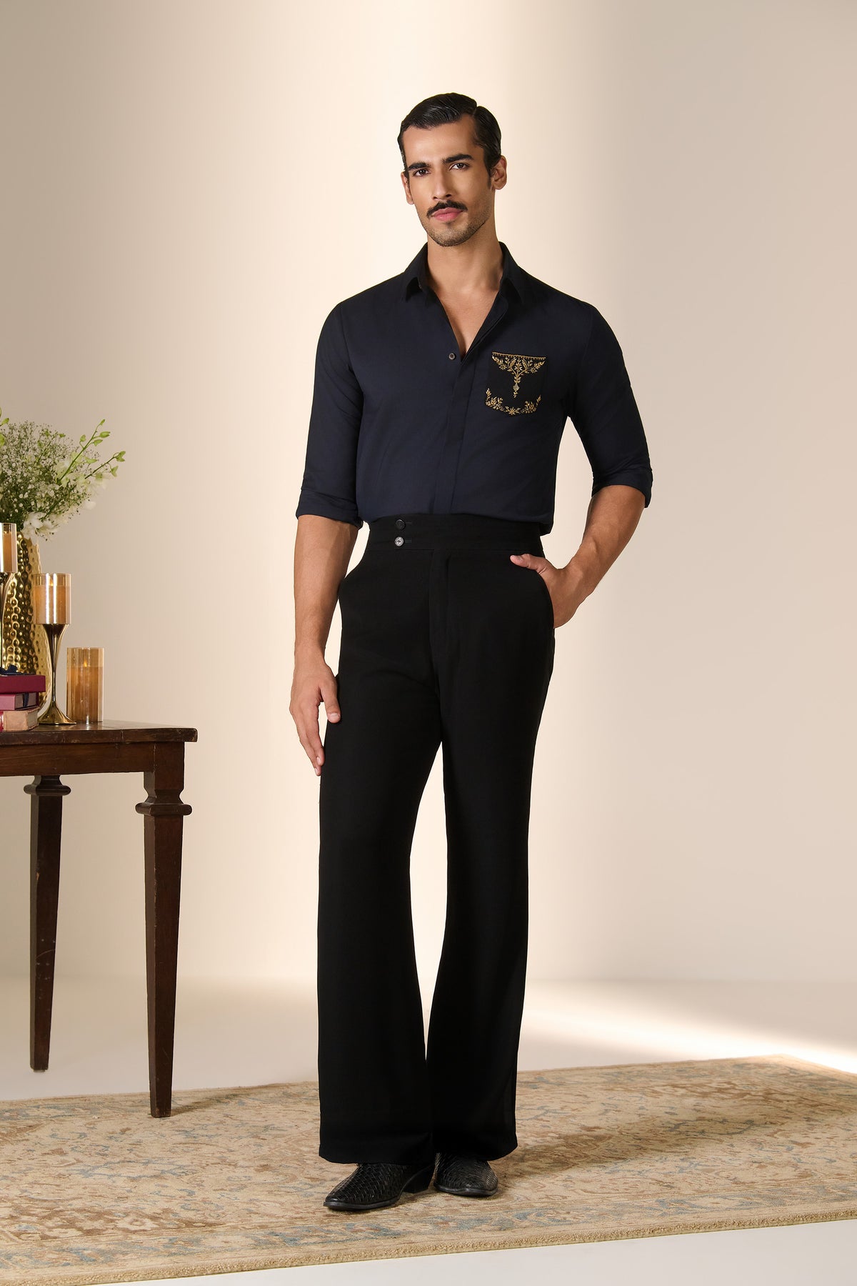Navy Pocket Detail Shirt