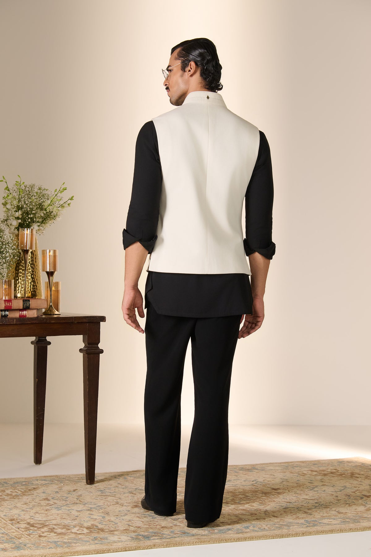 Ivory Zari Embroidered Waistcoat