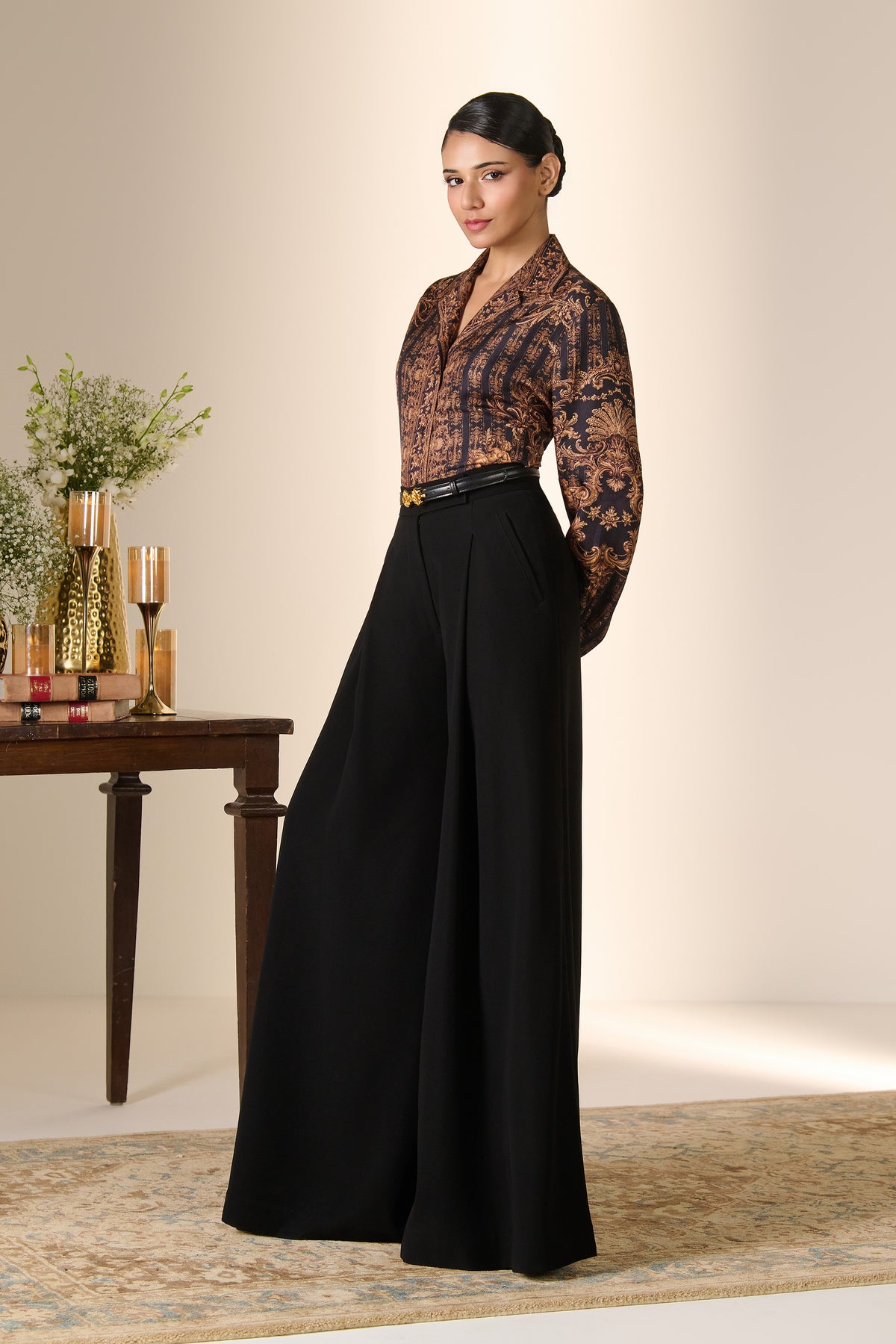 Gilded Baroque Silk Shirt
