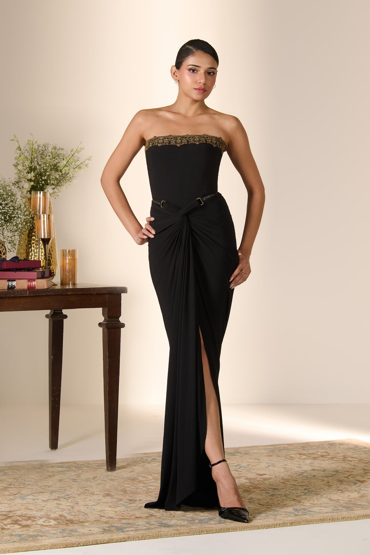 Zari Embellished Corset Top
