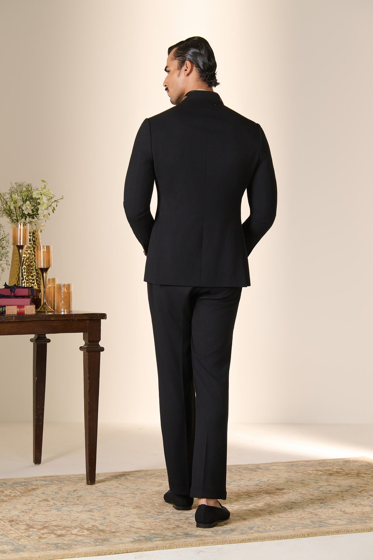 Black Zari Detail Bandhgala