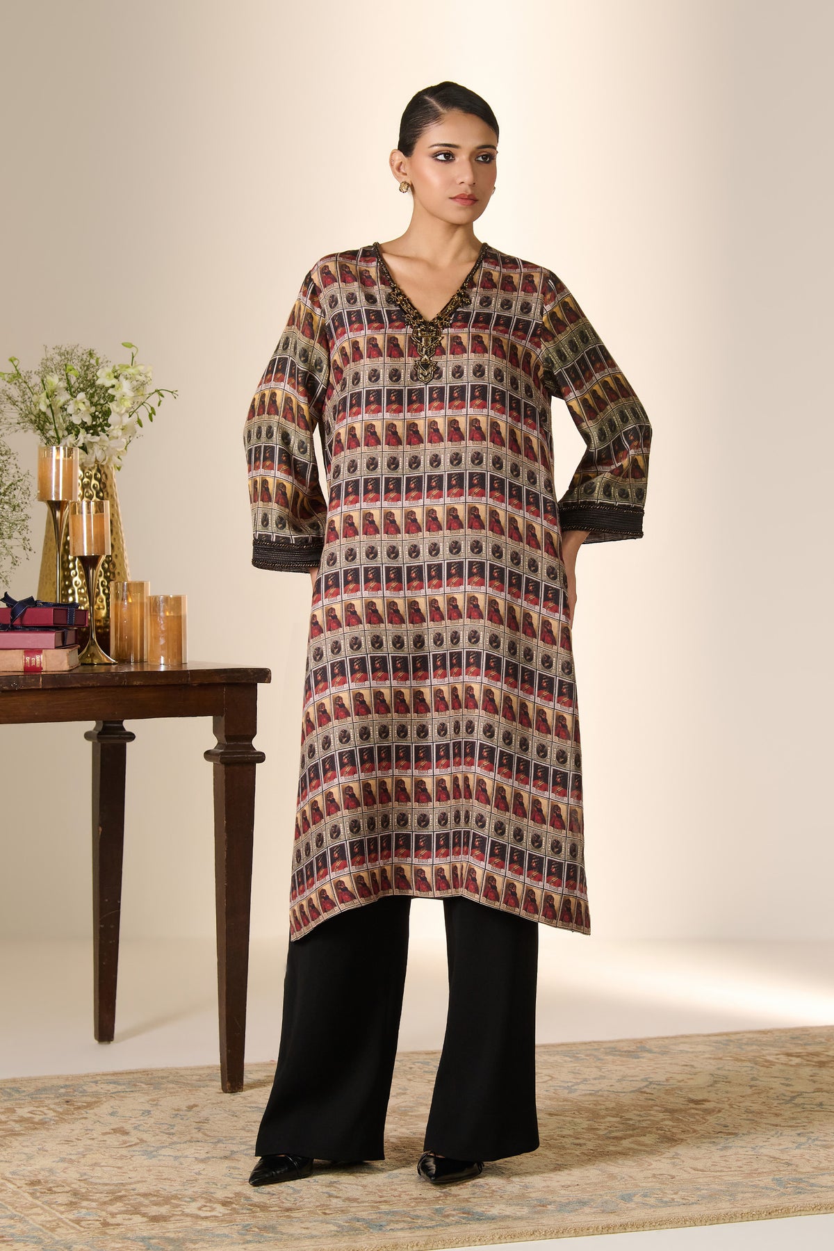 Imperial Stamp Print Kurta
