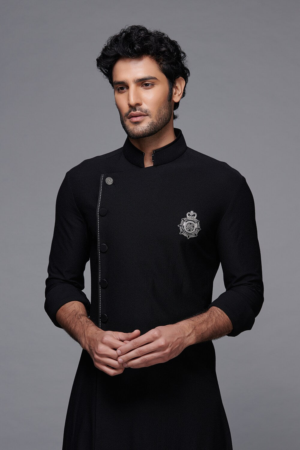 Saqib Saleem In Sarge Asymmetric Kurta