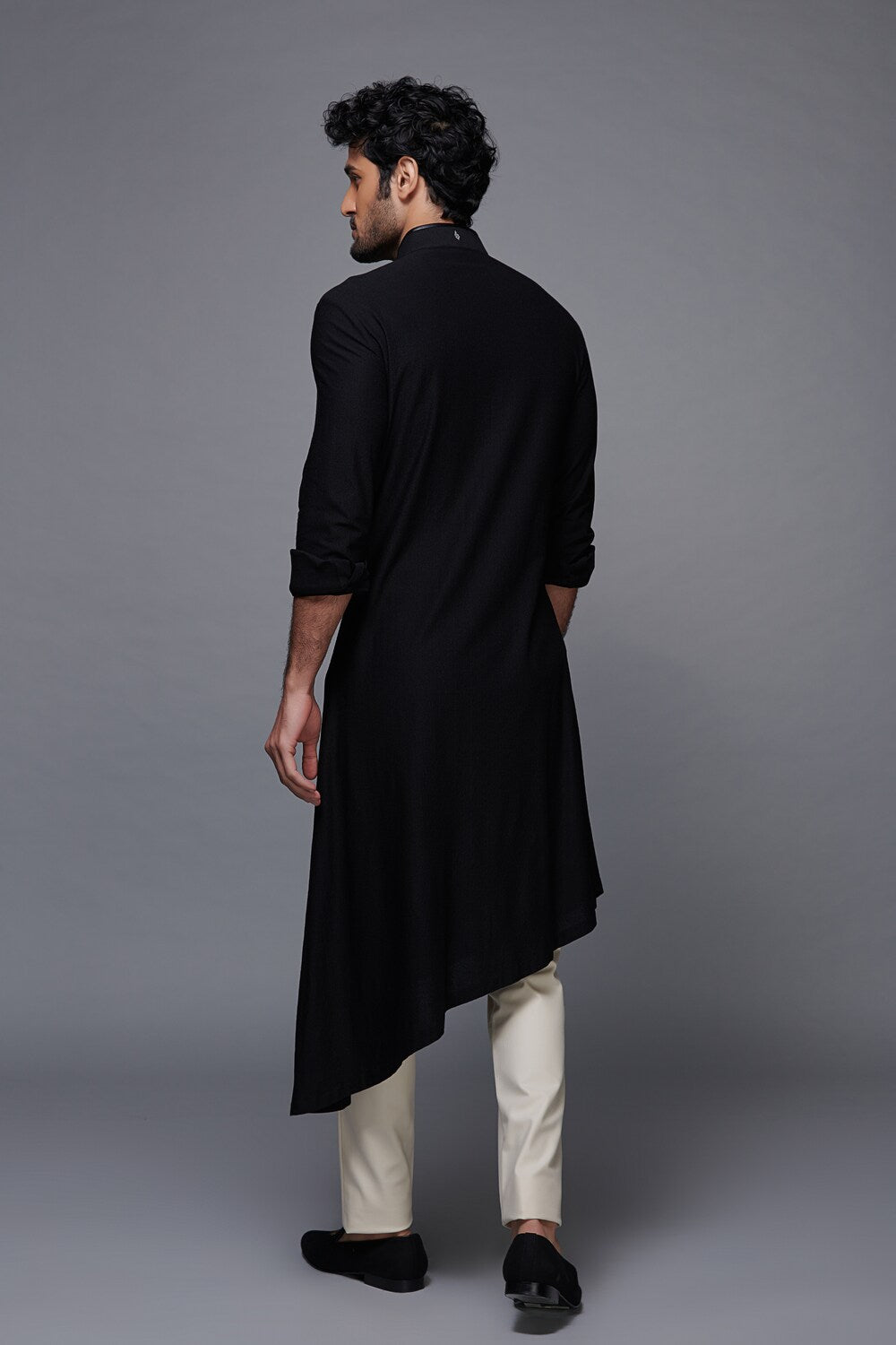Saqib Saleem In Sarge Asymmetric Kurta