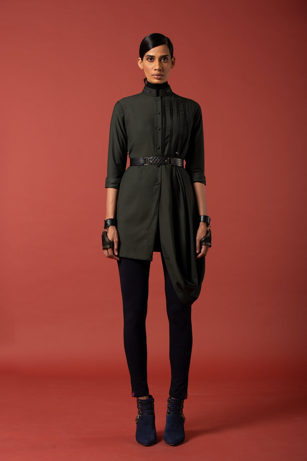 Commodore Drape Olive Shirt