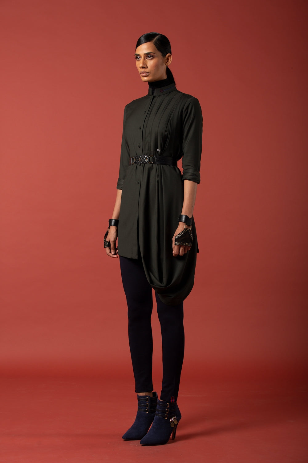 Commodore Drape Olive Shirt