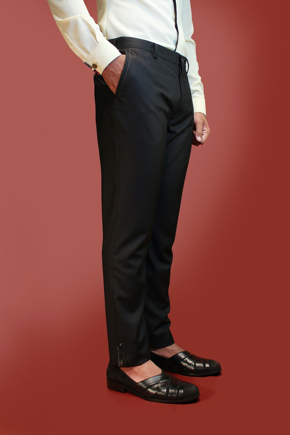 Homme Senior Black Trousers