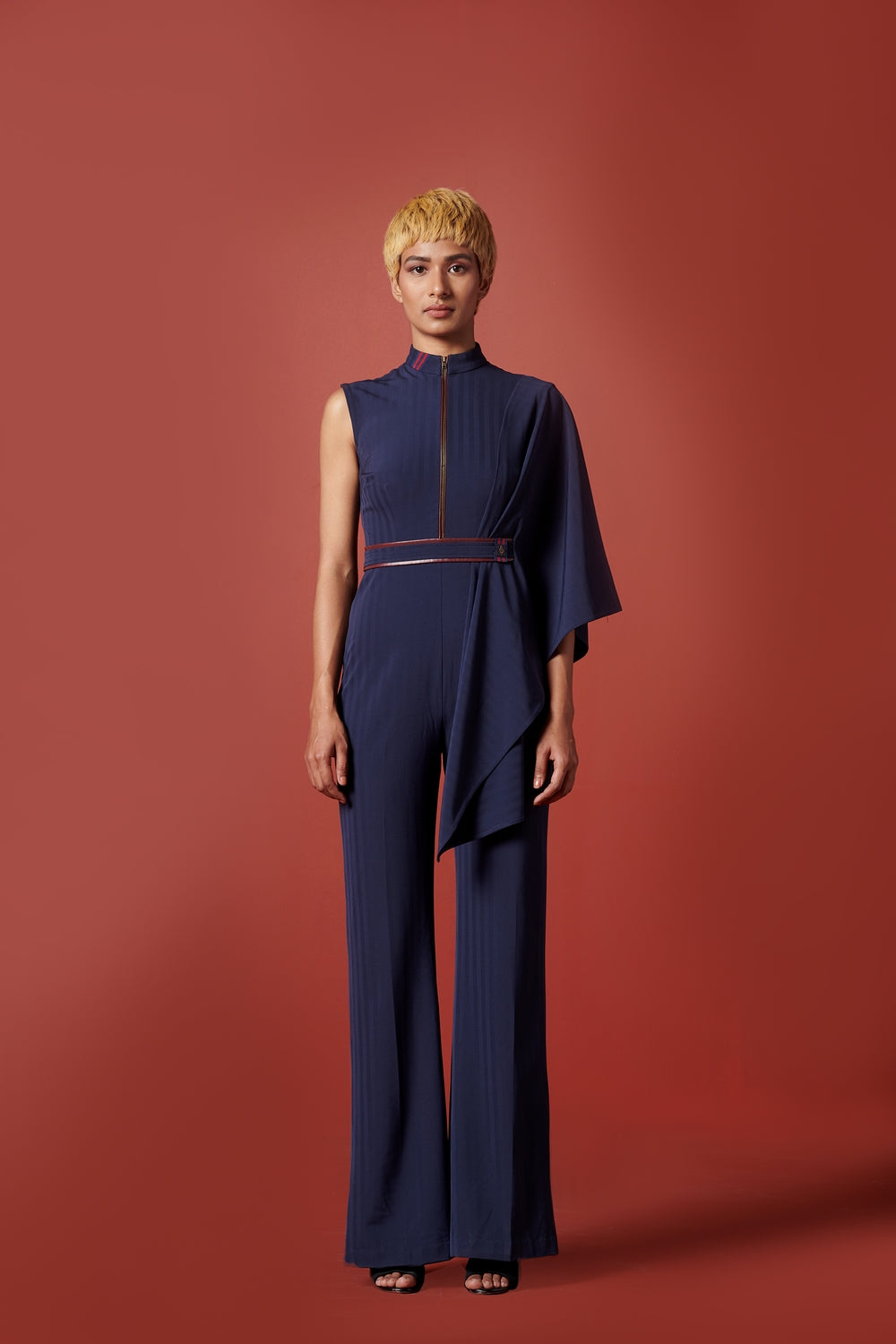 Vice Marshal Drape-Sleeve Jumpsuit