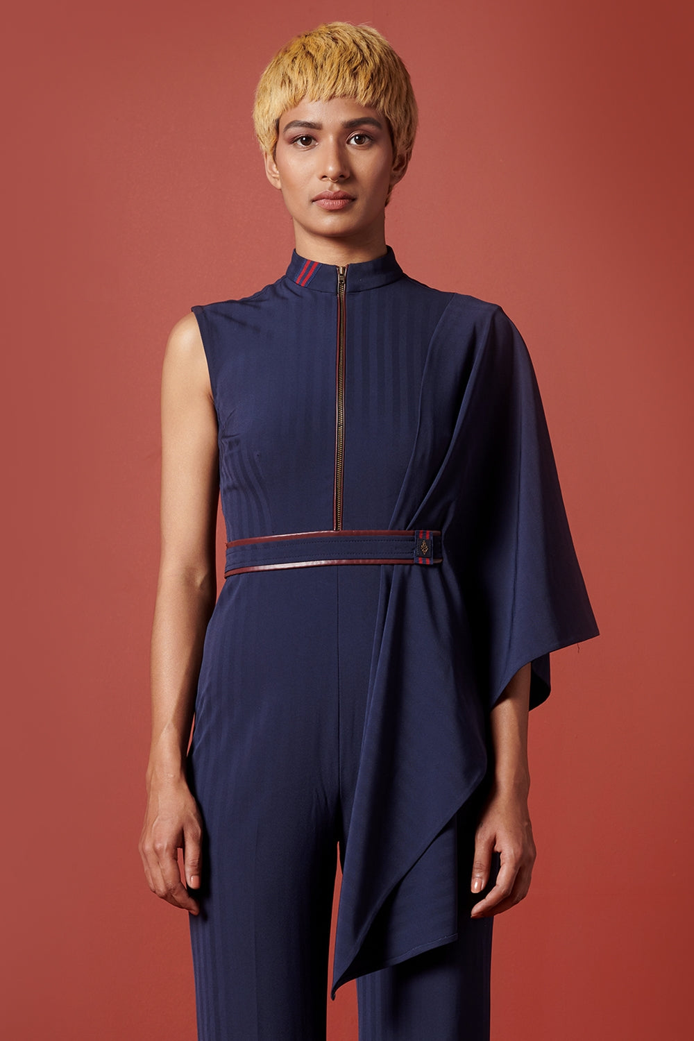 Vice Marshal Drape-Sleeve Jumpsuit