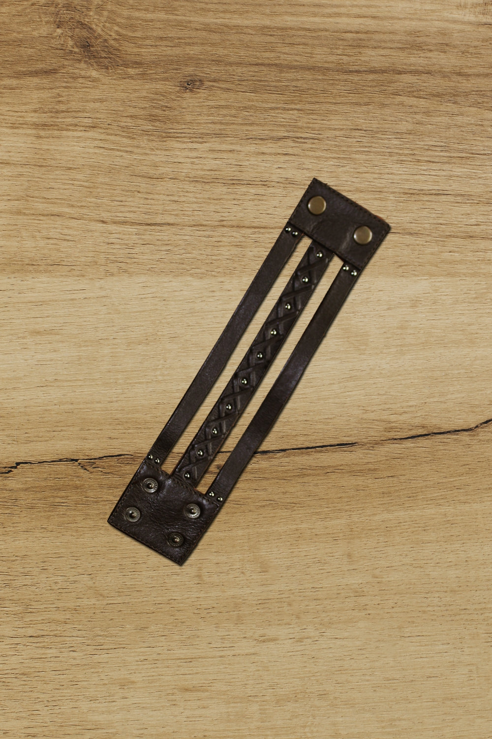 Choco Leather Band with Rivets
