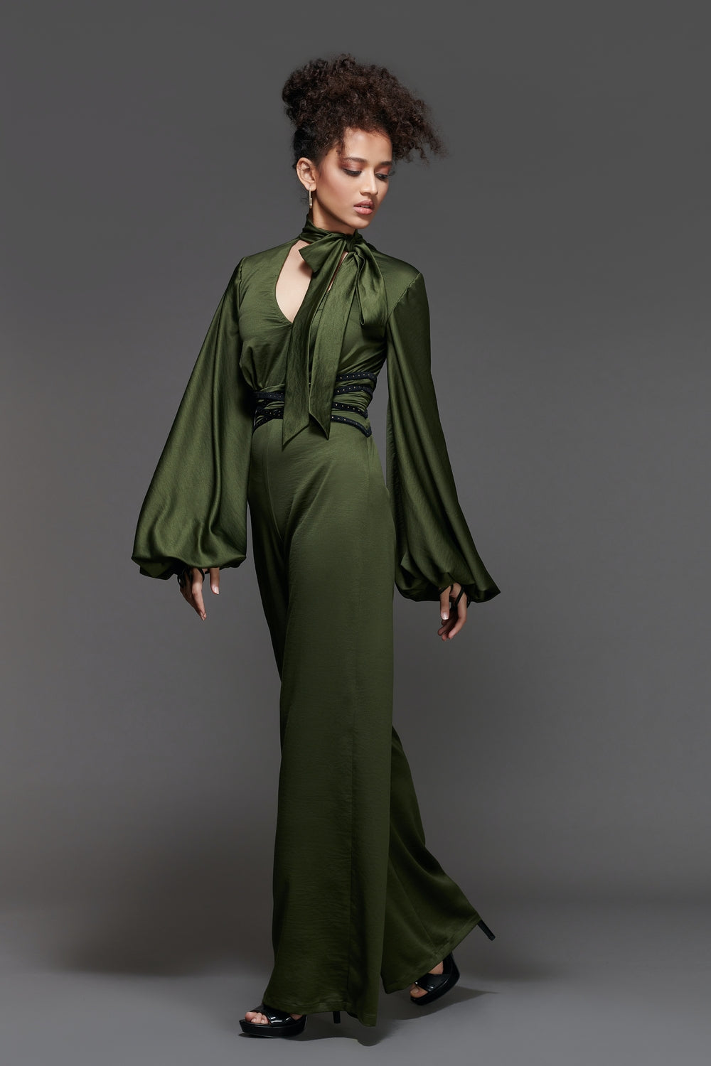 Knot Collar Jumpsuit