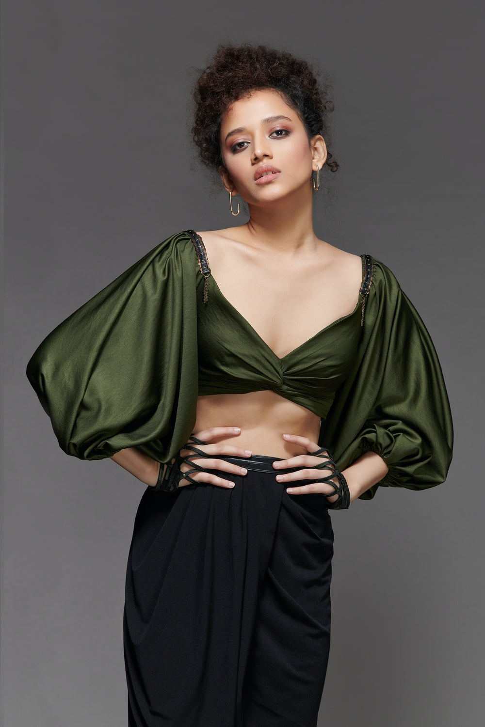 Twisted Bodice Cropped Top