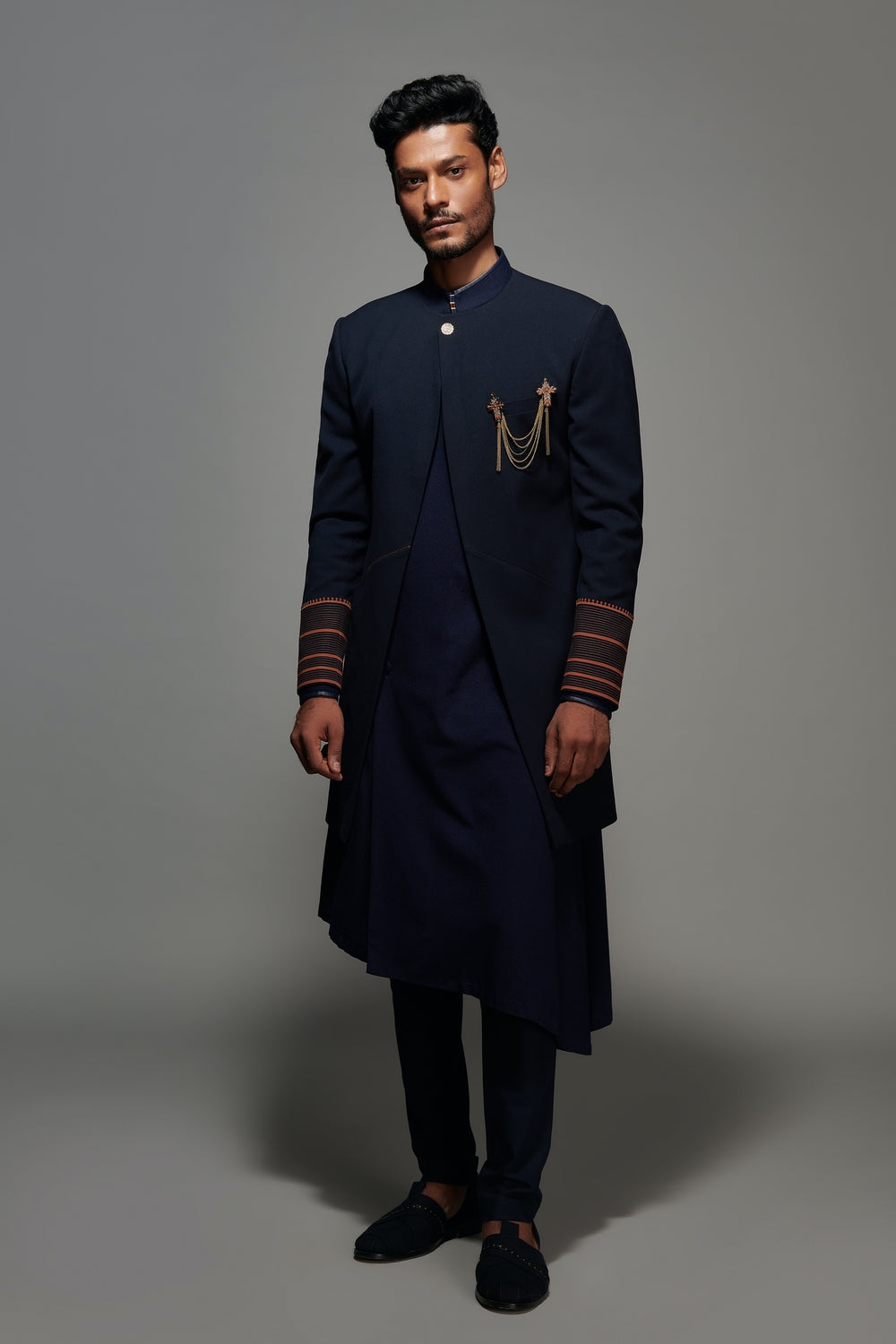 One Button Open Sherwani