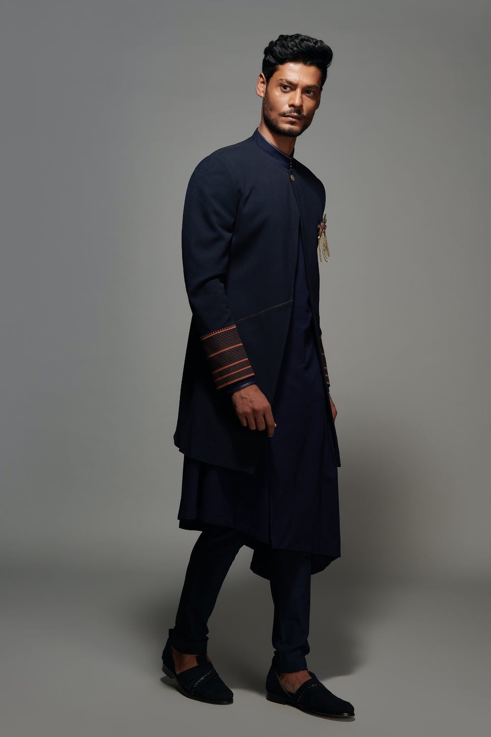 One Button Open Sherwani