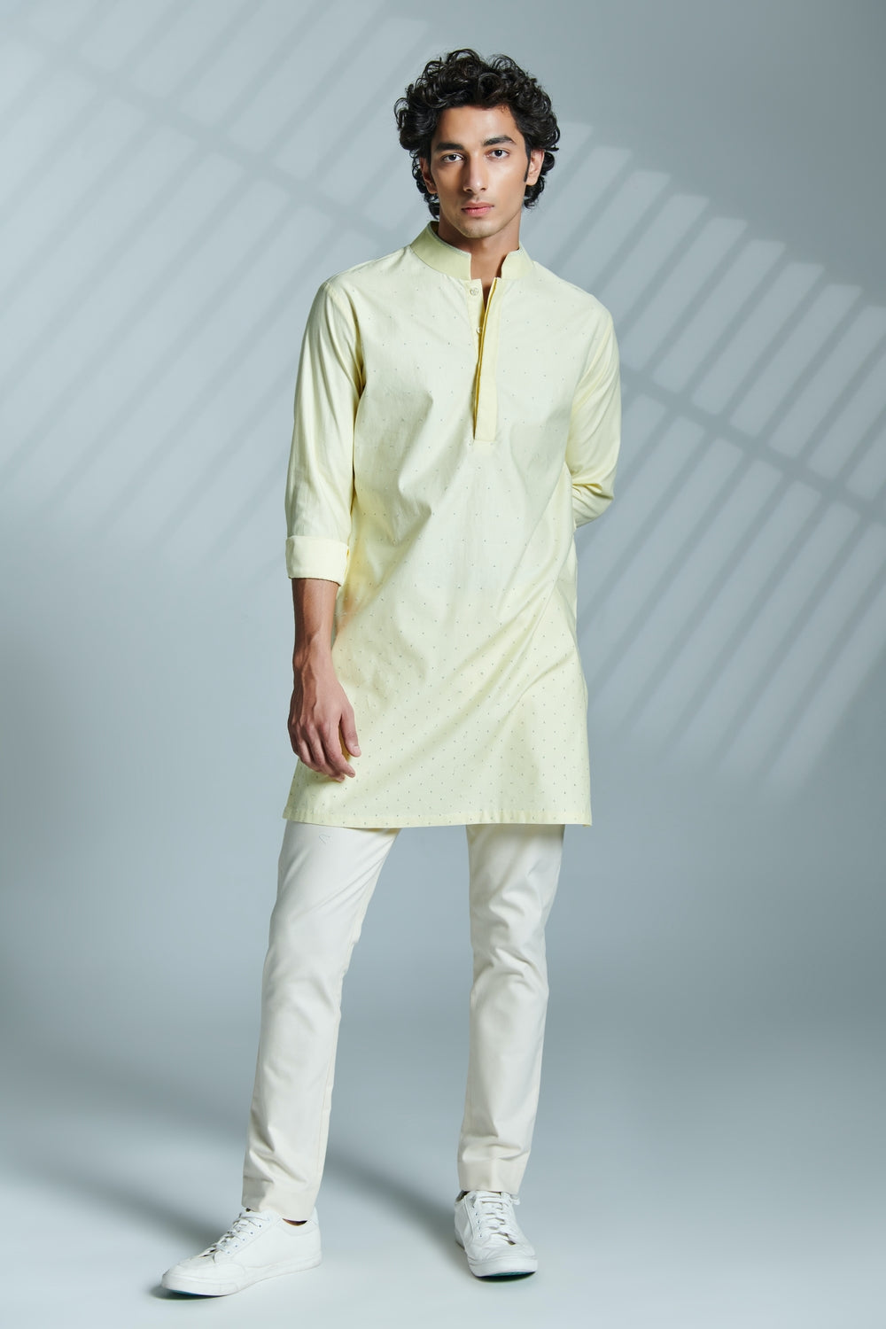 Soft Yellow Embroidered Kurta