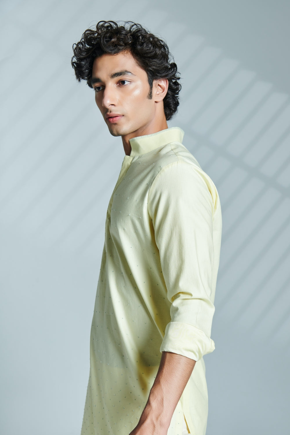 Soft Yellow Embroidered Kurta