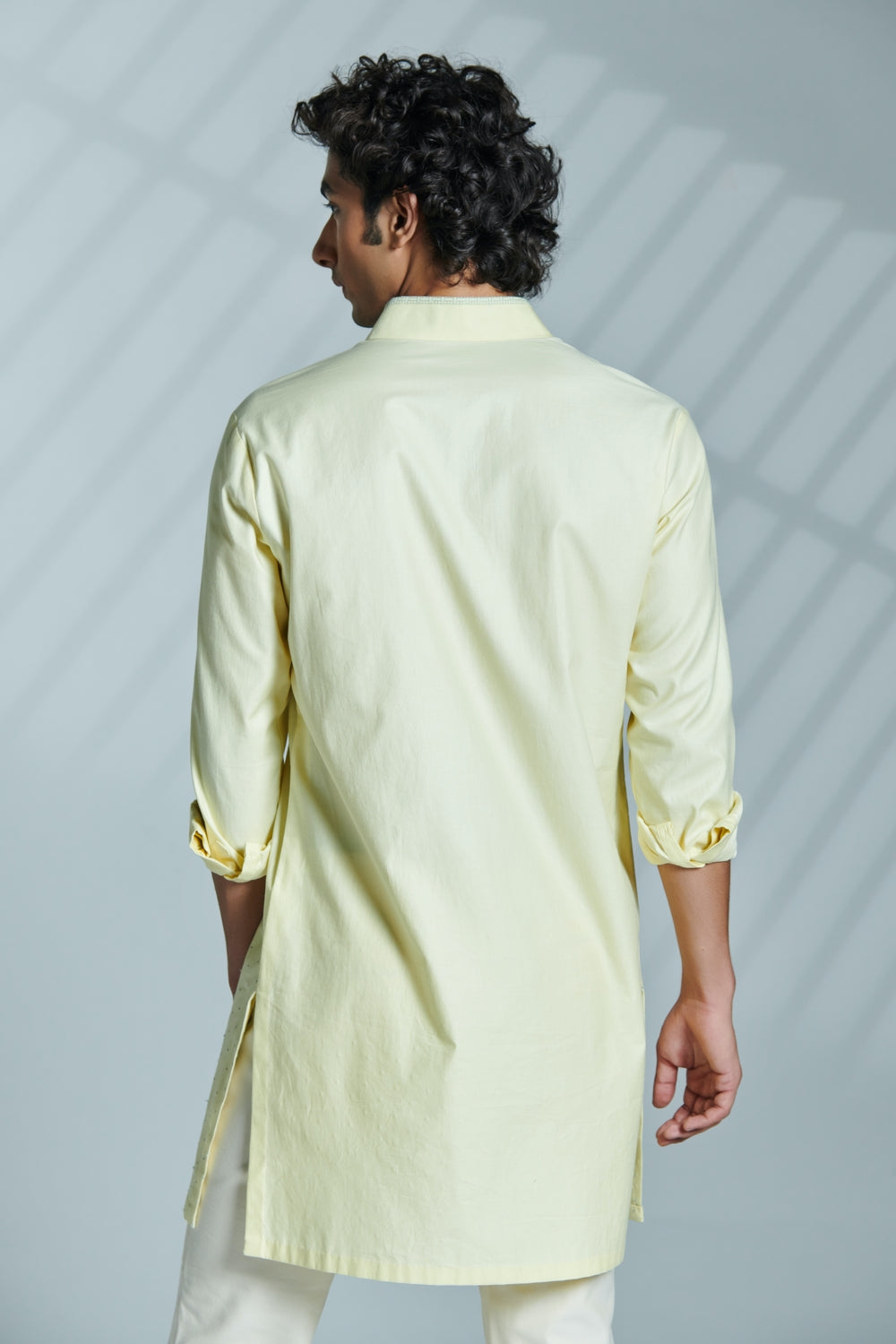 Soft Yellow Embroidered Kurta