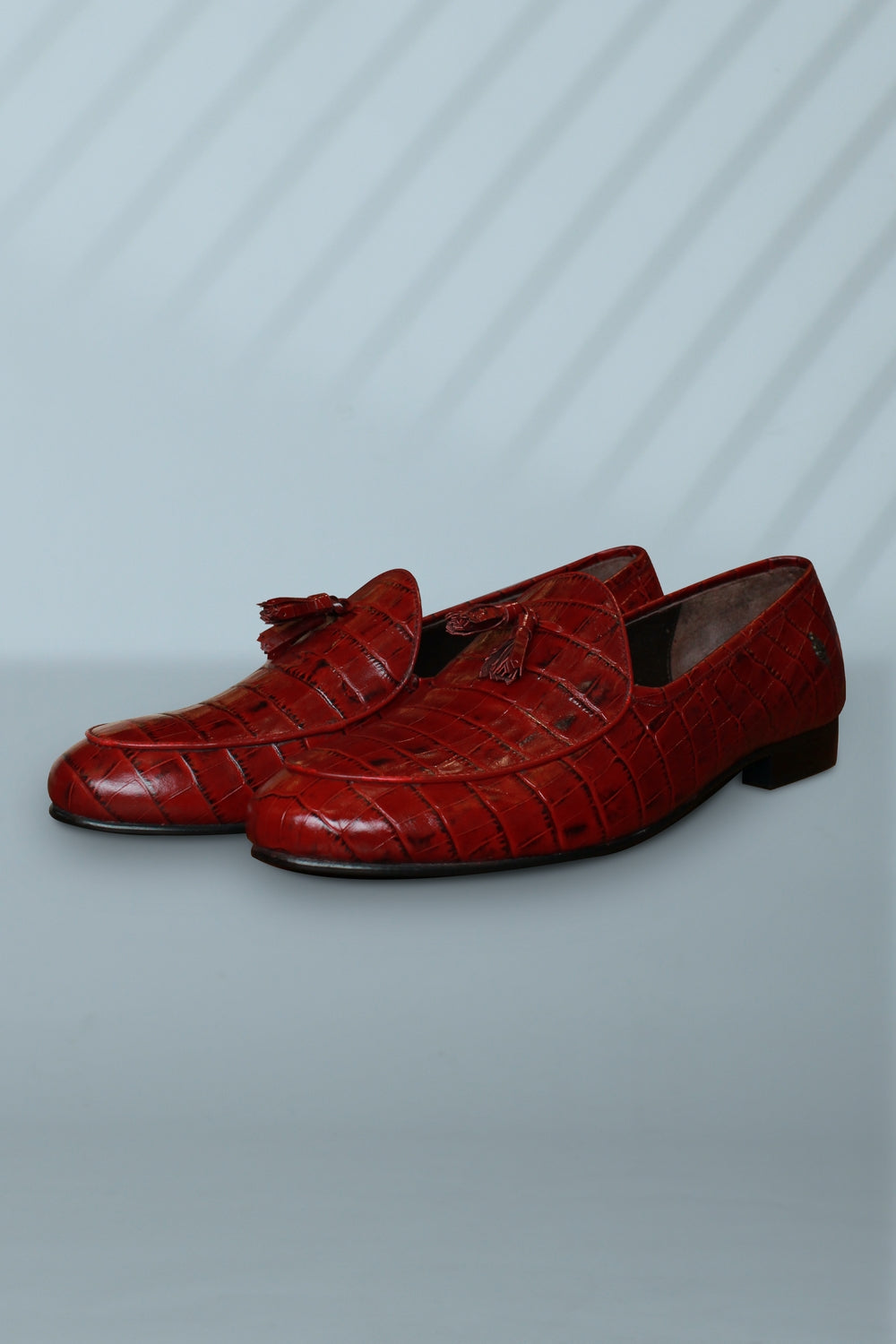 Croco Texture Leather Shoes
