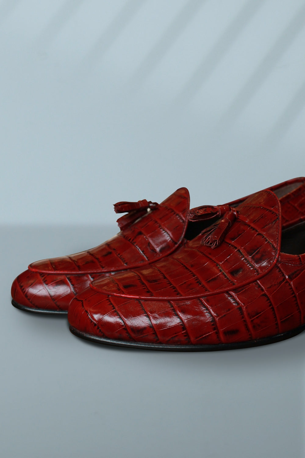 Croco Texture Leather Shoes