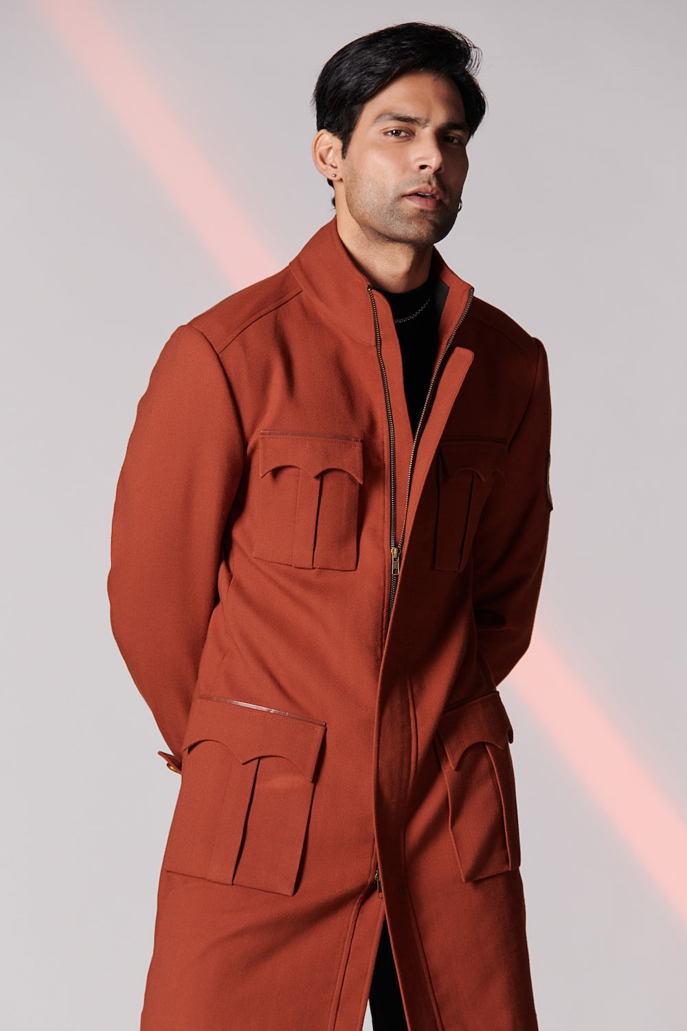 Funnel Neck Overcoat