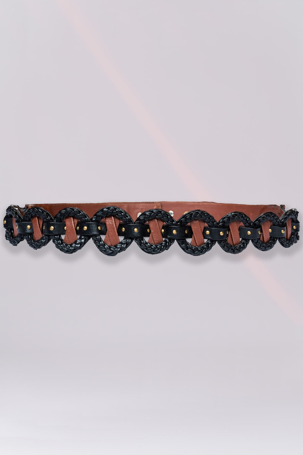 Black-Rust Braided Belt