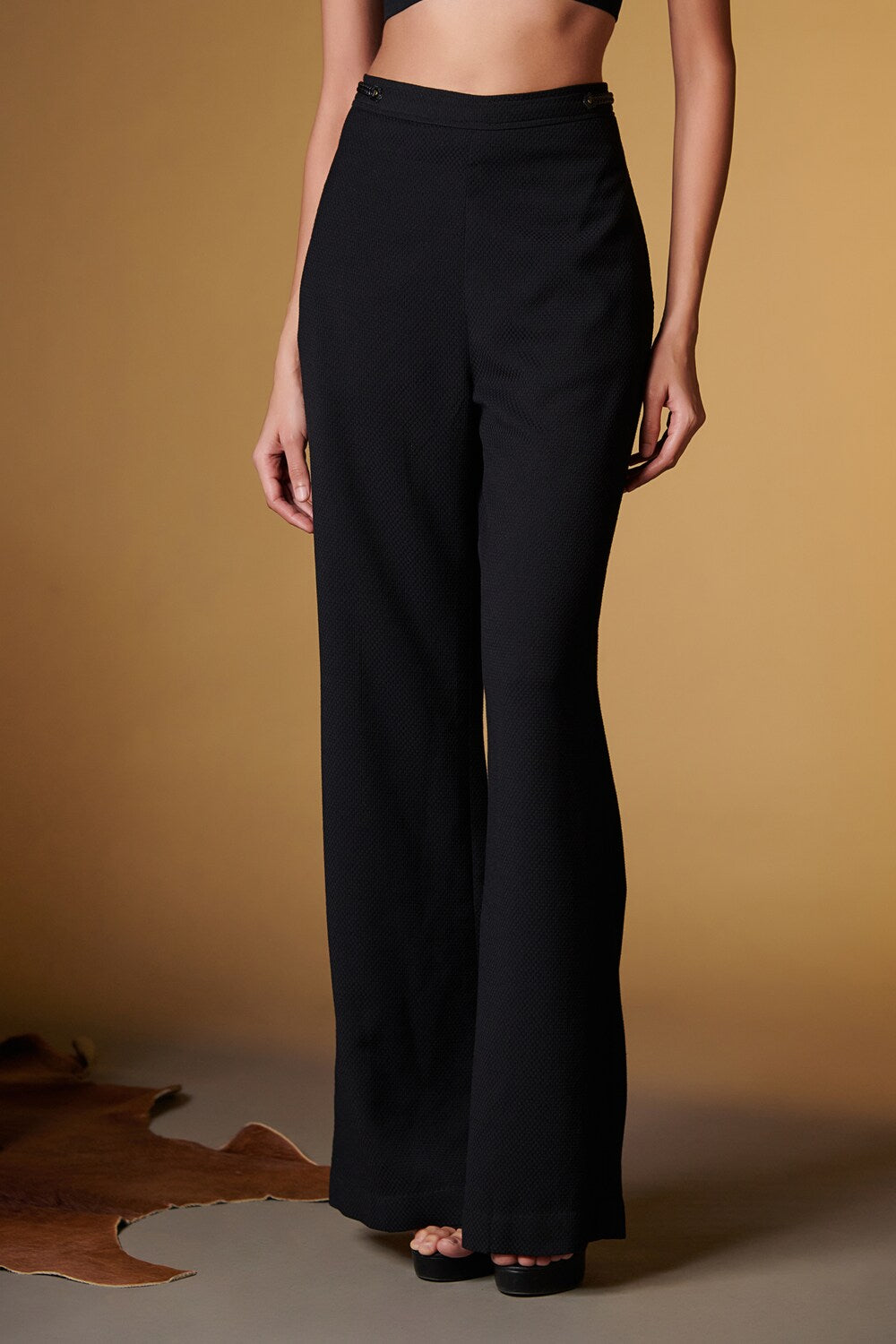 Athiya Shetty In Black Retro Flared Trousers
