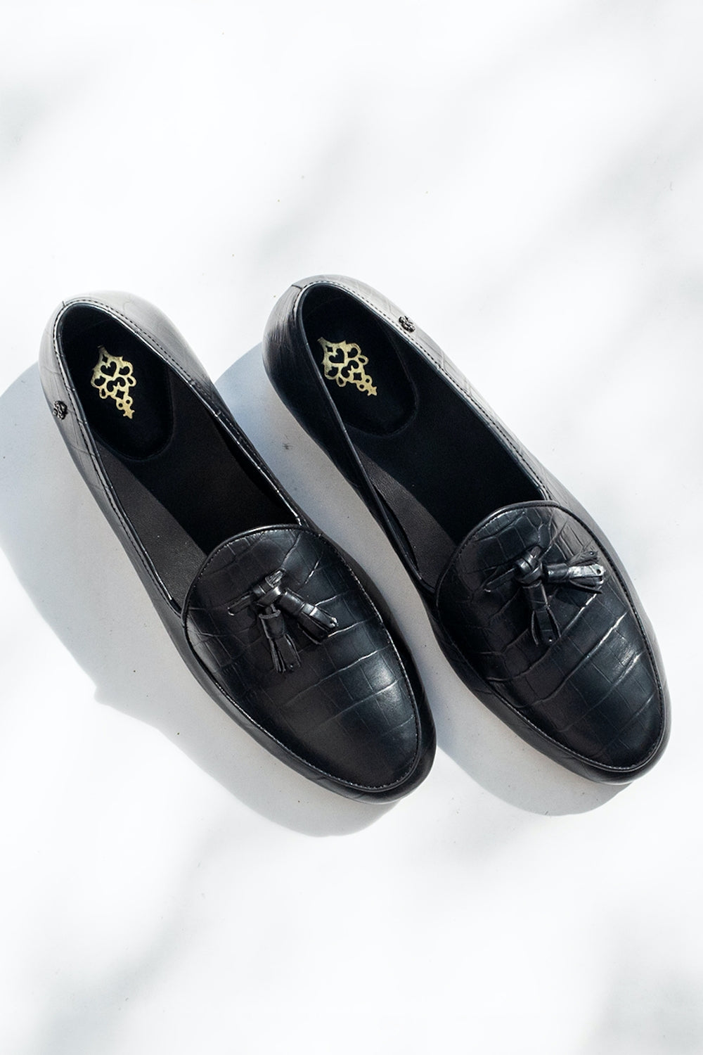 Croco Texture Leather Shoes