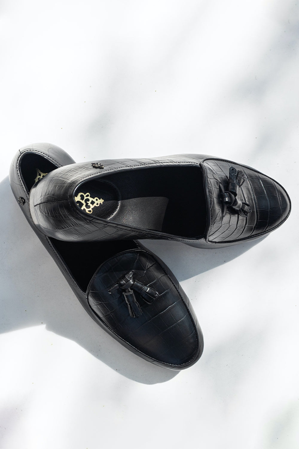 Croco Texture Leather Shoes