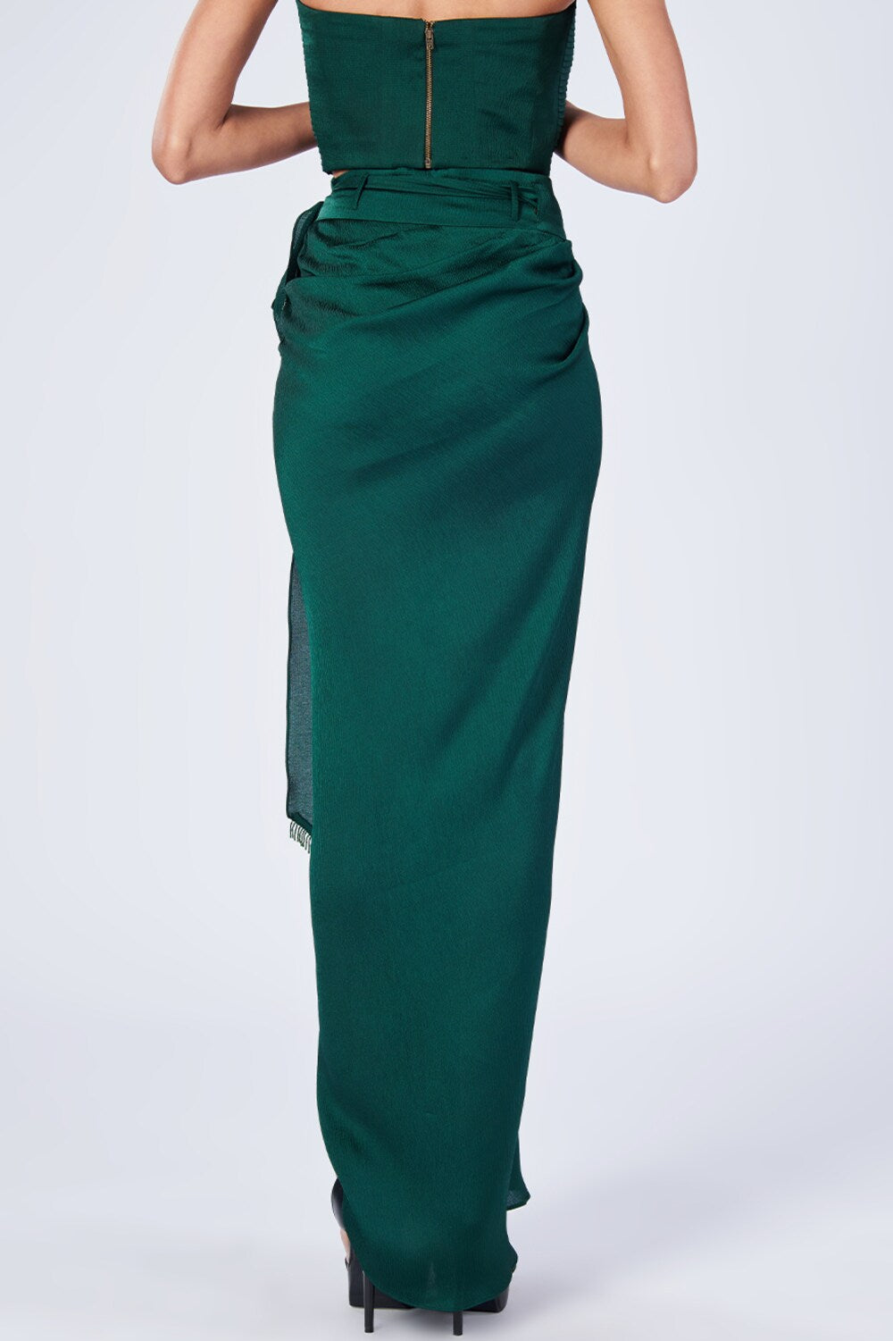 Amyra Dastur In Emerald Wrap-Around skirt