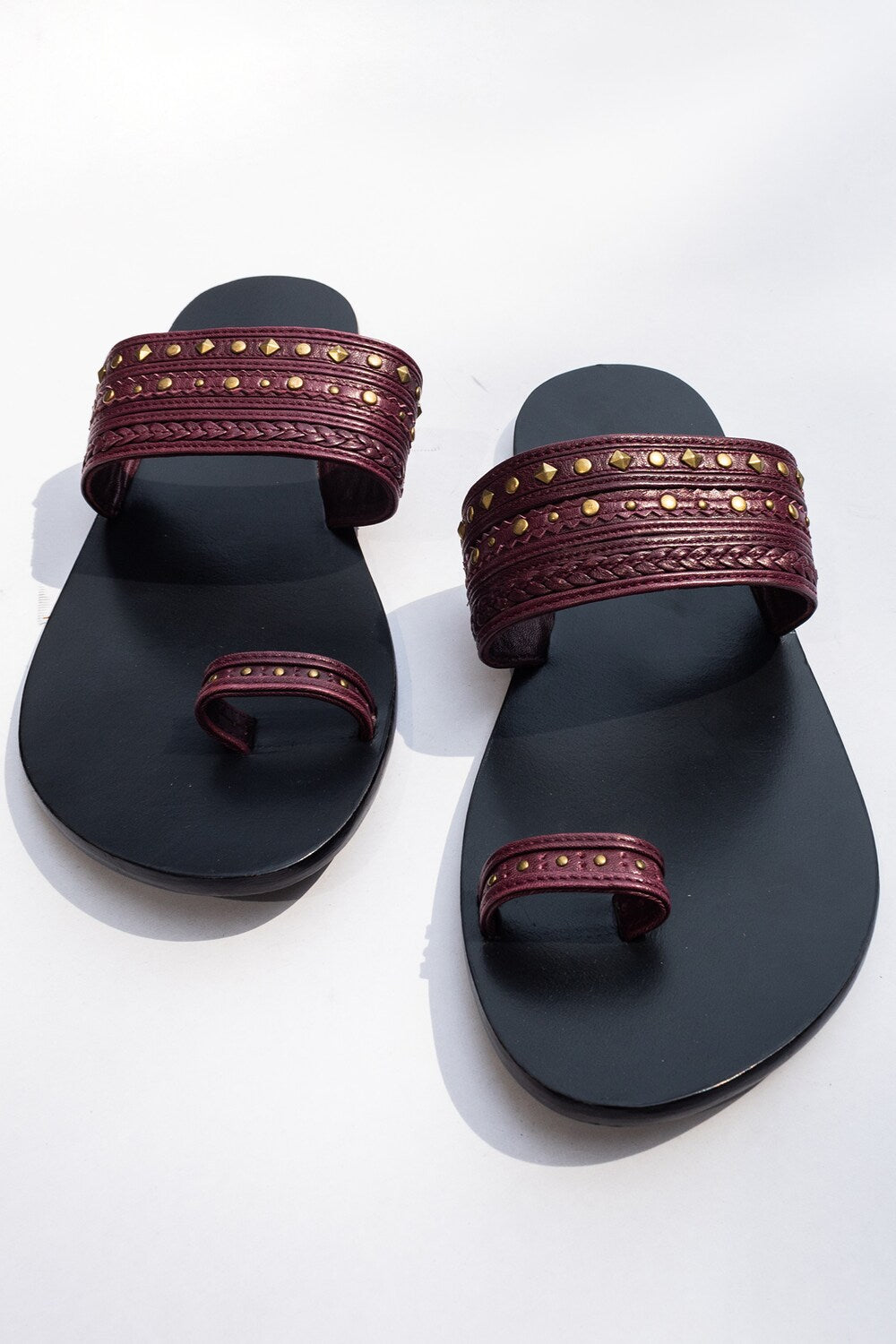 Cherry Leather Sandals