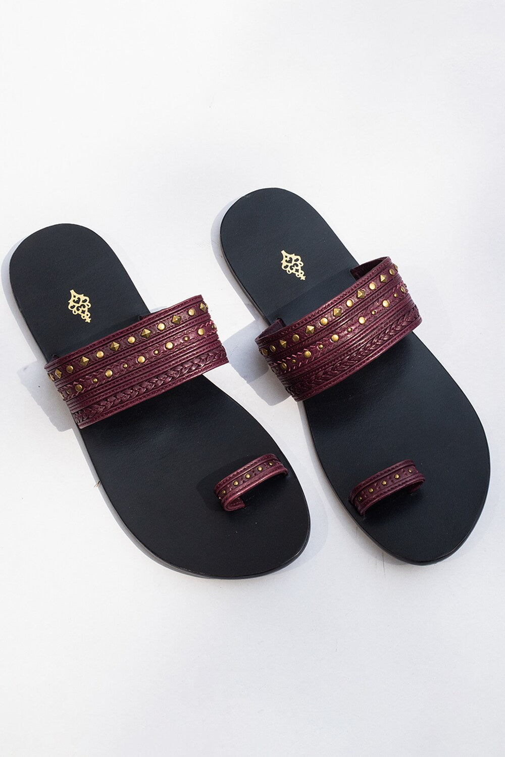 Cherry Leather Sandals