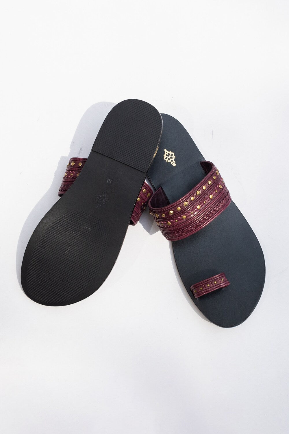 Cherry Leather Sandals