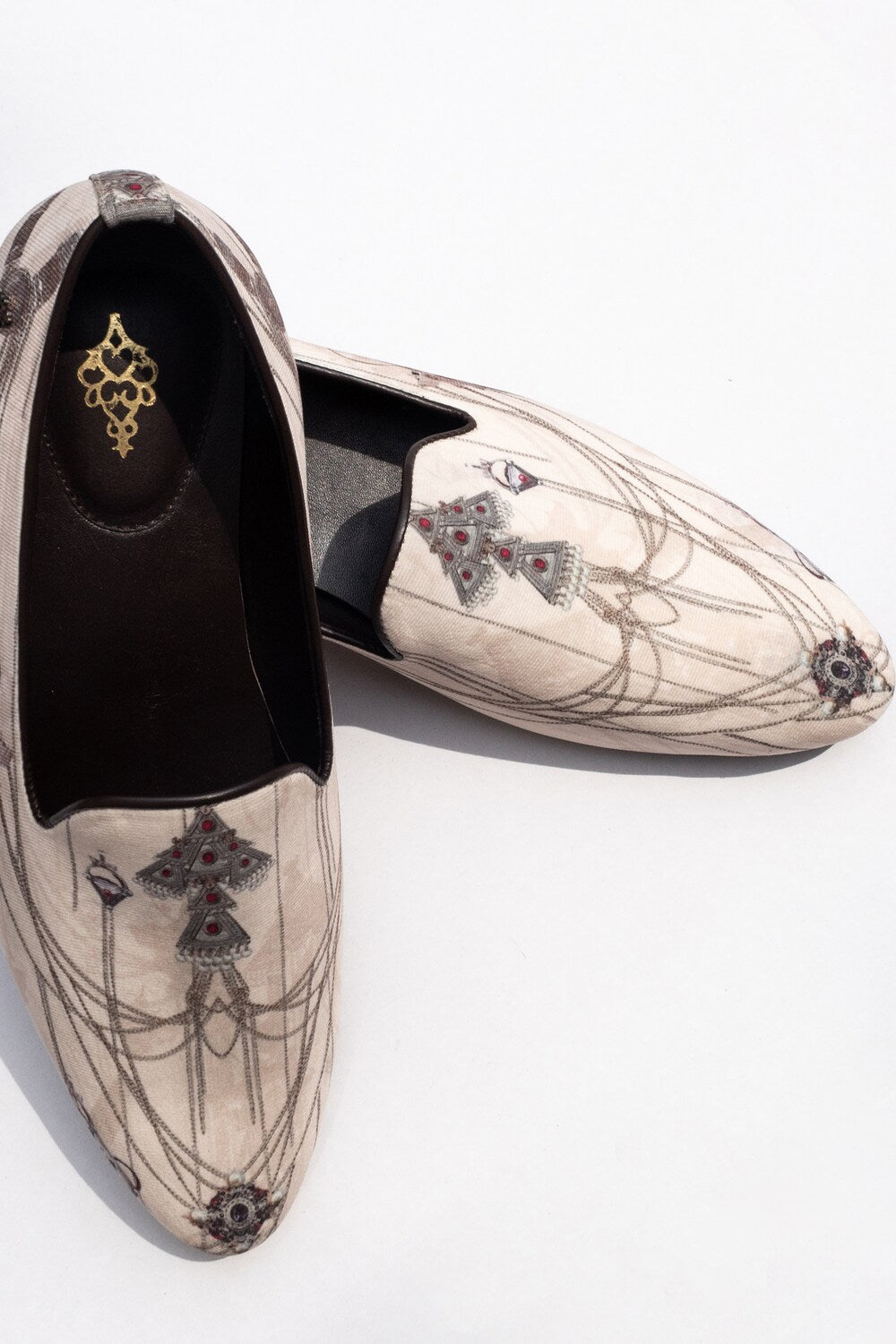 Off White Printed Shoes