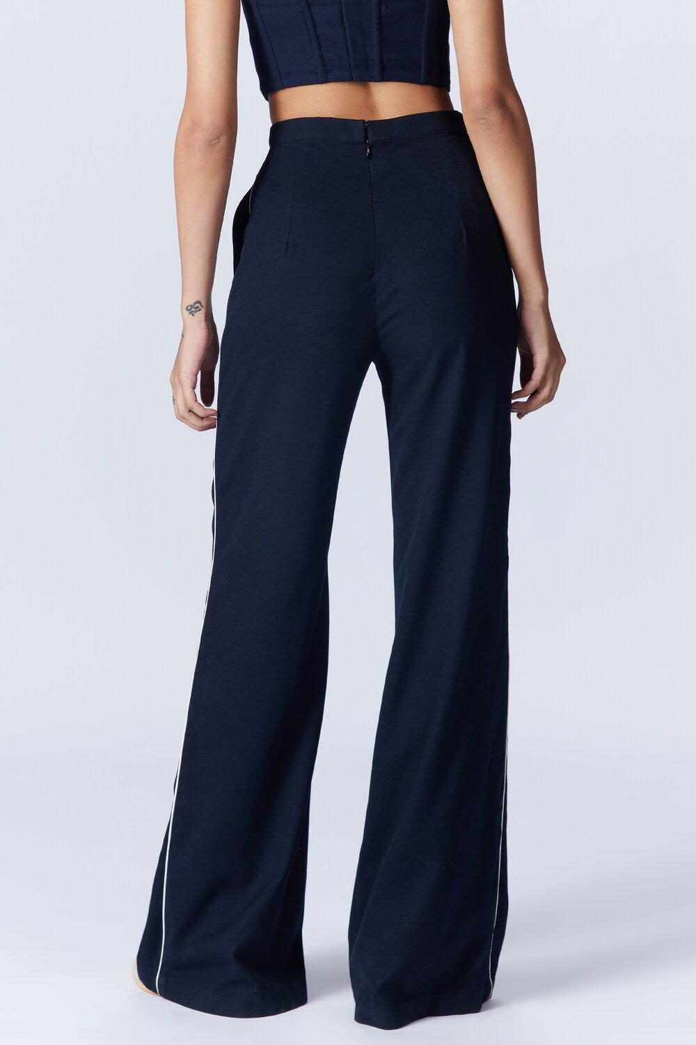 Santoshi Shetty in SNCC Navy Trouser with Pipe Detailing
