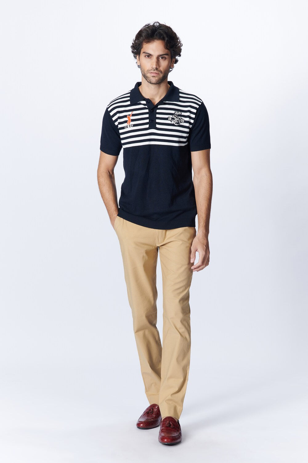 SNCC Navy Stripe Knit T-shirt