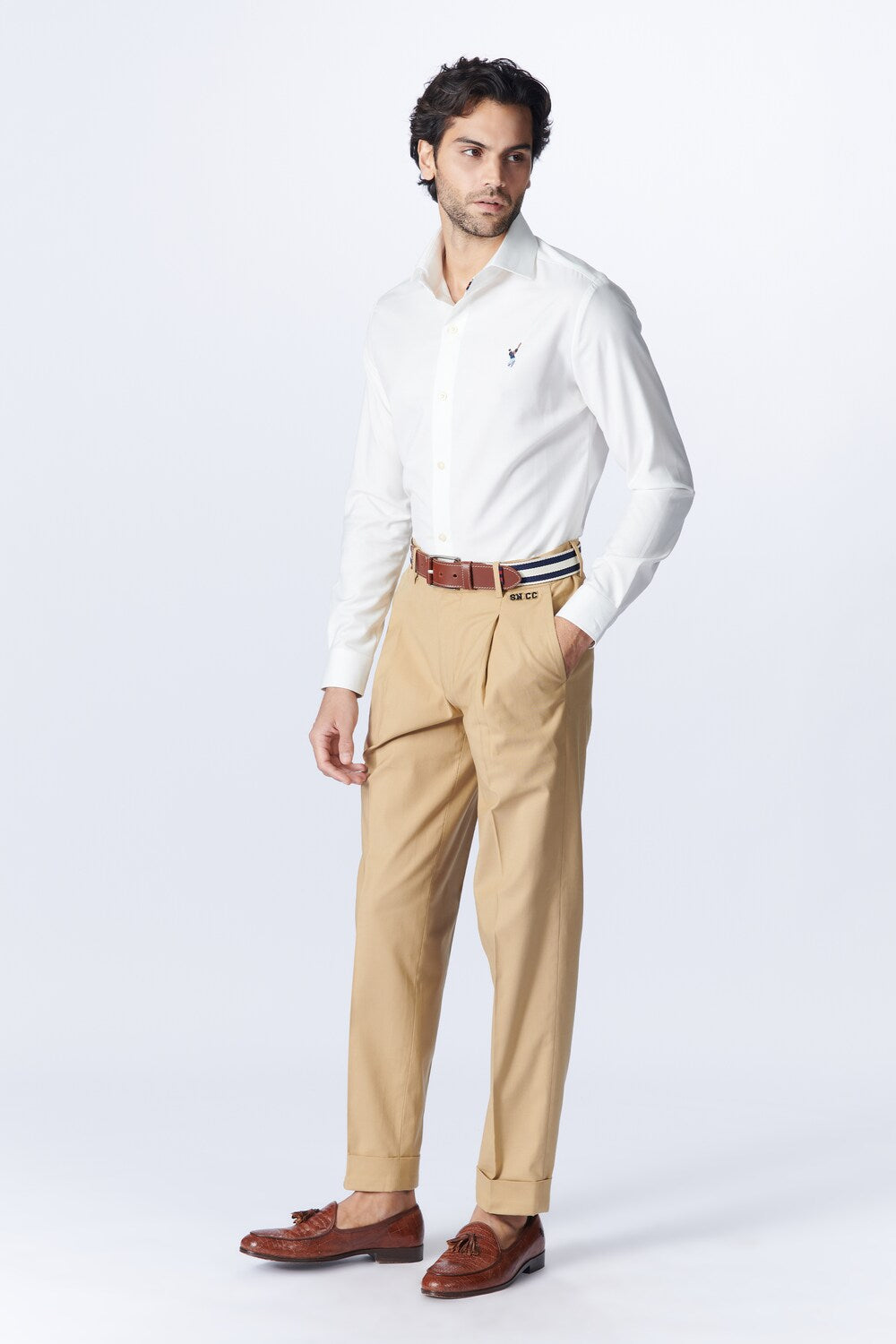 SNCC Off White Shirt with Batsman Logo
