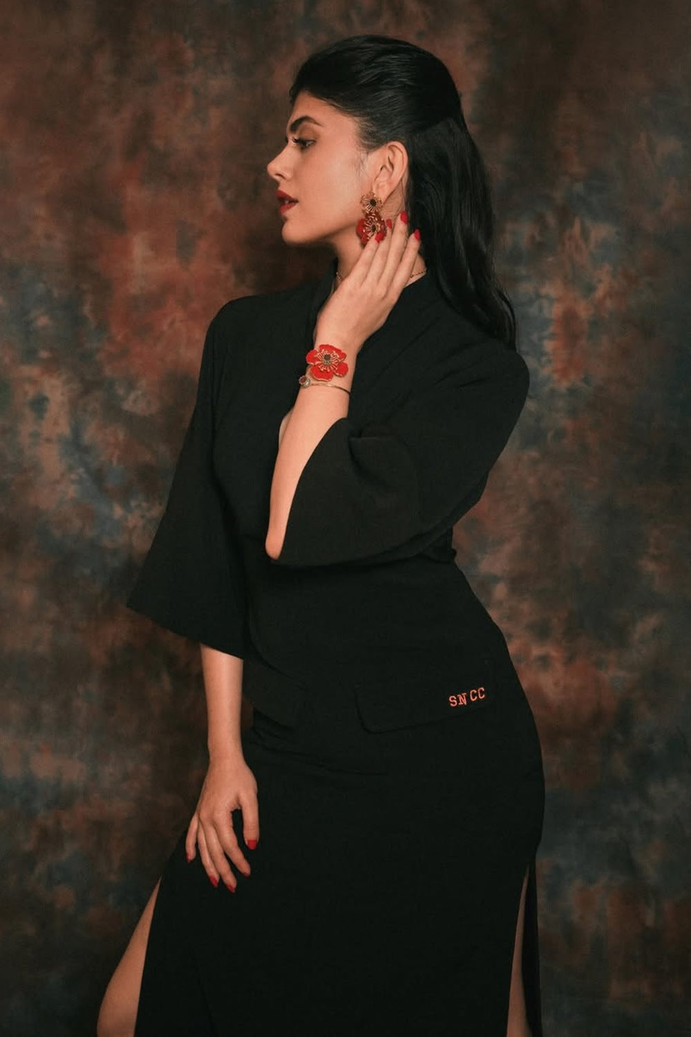 Alaya F in SNCC Black Tank Mexi dress