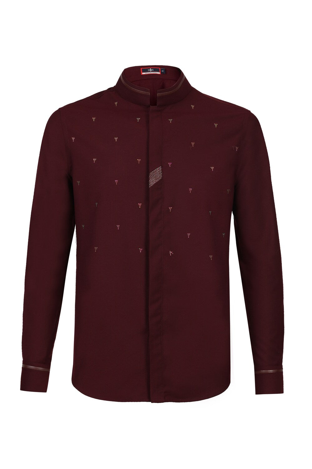 Plum Embellished Shirt