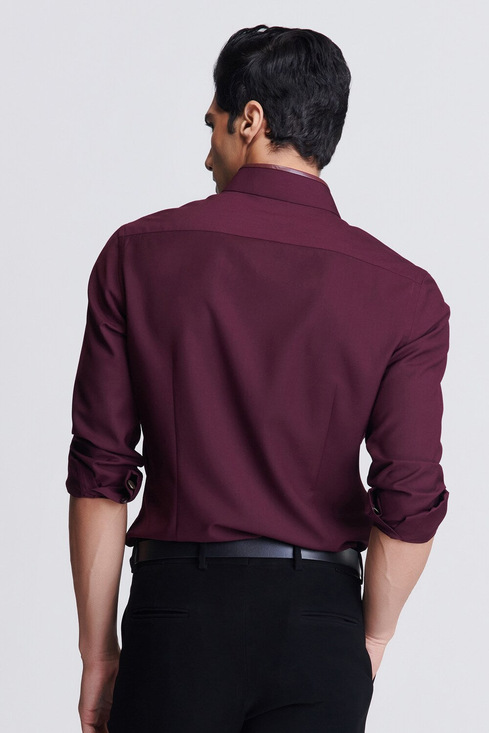 Plum Diamante Placket Shirt