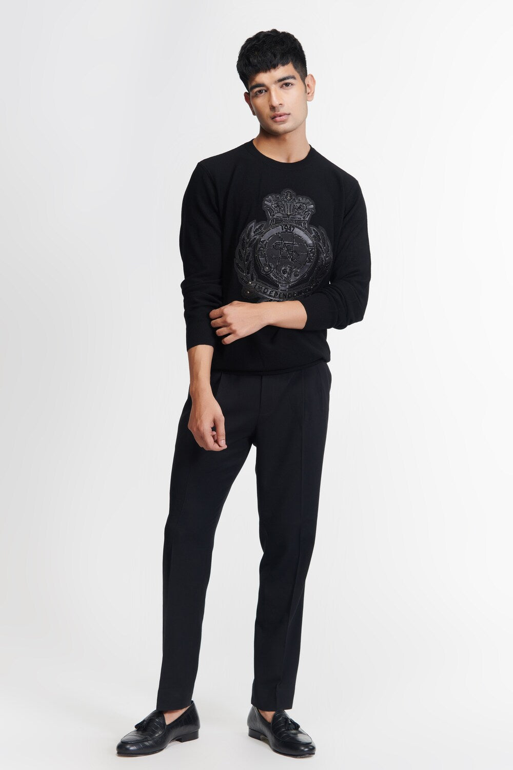 Black Crested Sweaters