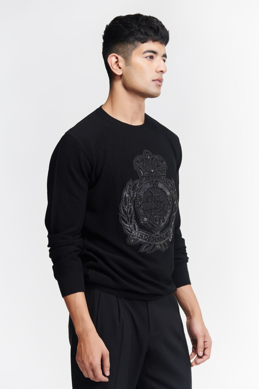 Black Crested Sweaters